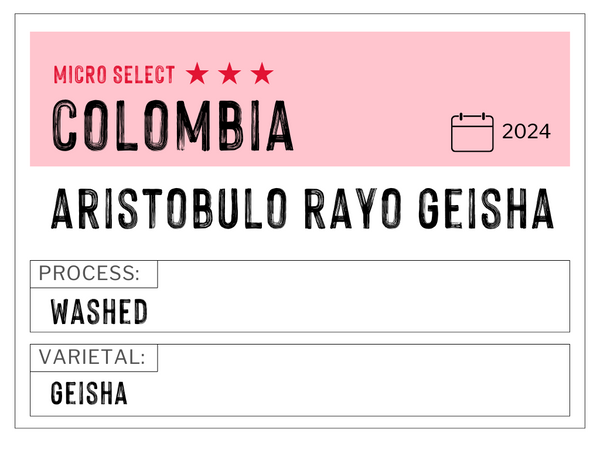 Aristobulo Rayo Geisha, Colombia | Washed